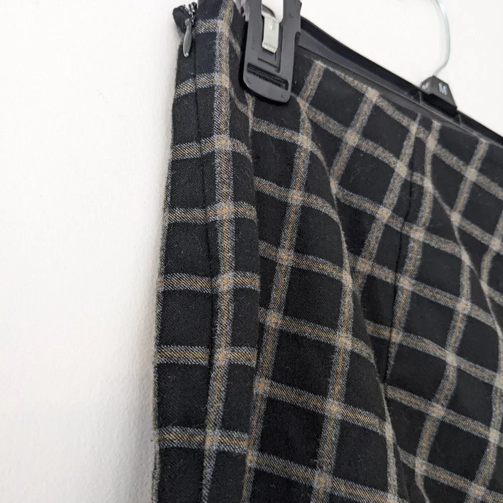 Anthropologie Cartonnier Windowpane Plaid Hi Rise Pants Size 8 Stretch